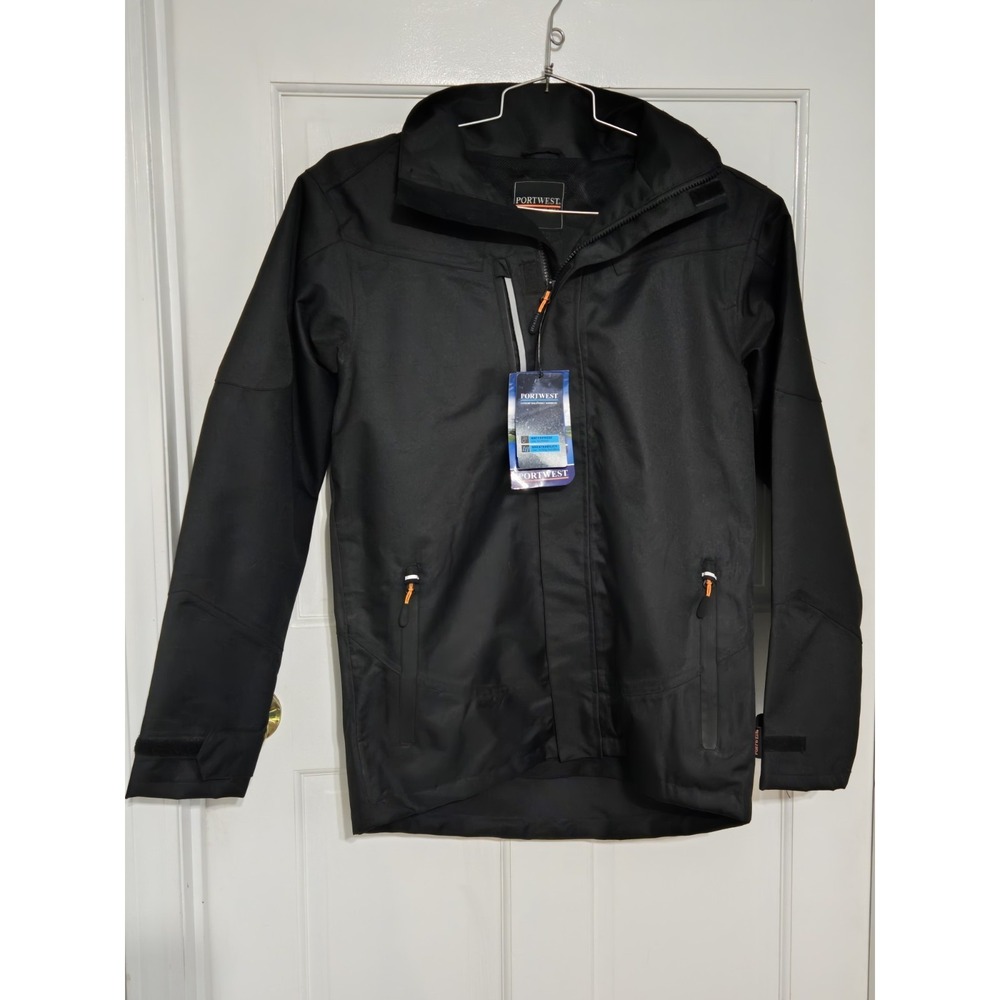 Portwest black rain jacket NWT sz‎ Small Outcoach